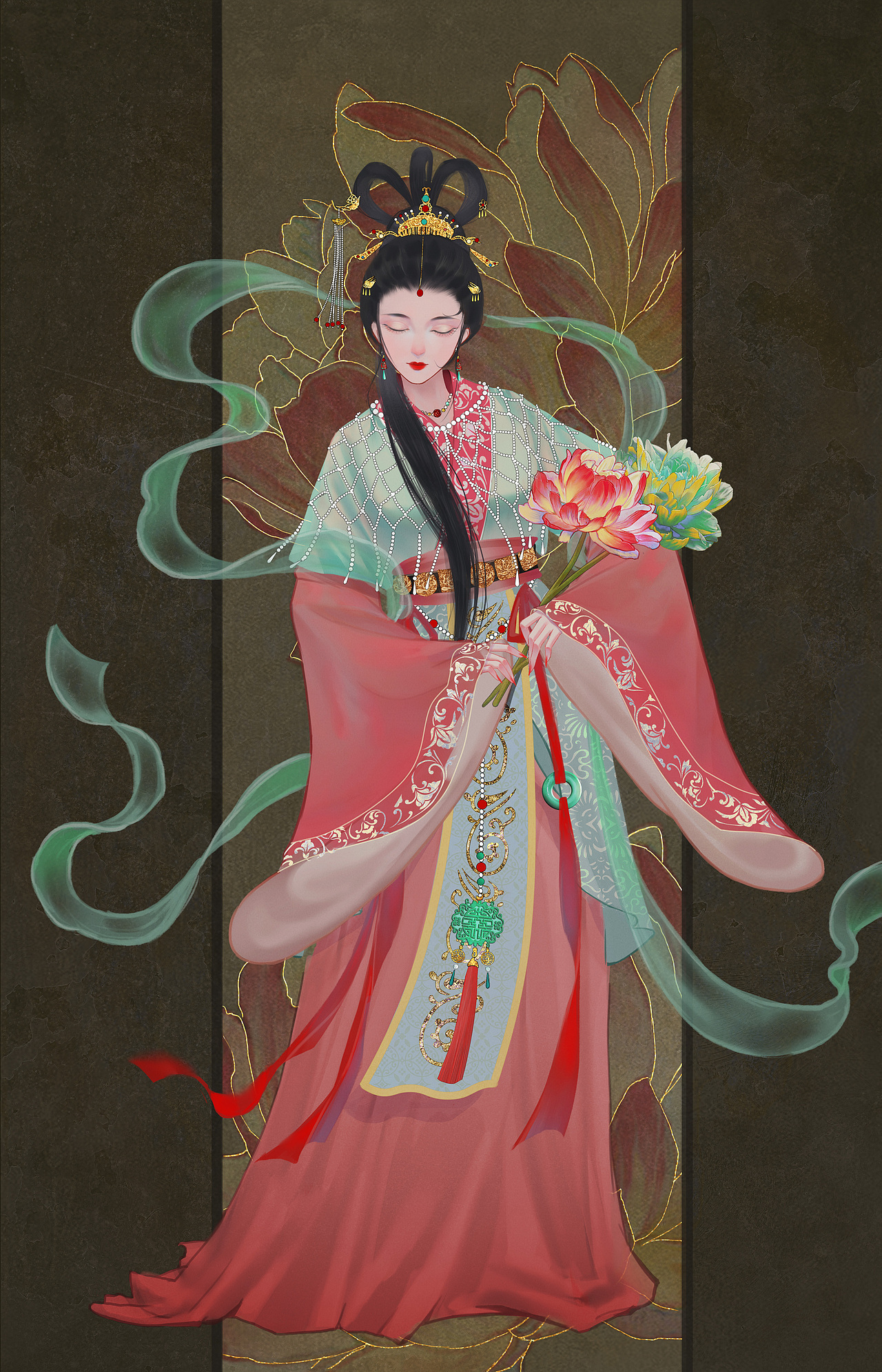 古风人物立绘插画——美人画卷系列（图ZMzU2OTYzNzY4） - 艺术插画 - 站酷设计师不语_长如醉原创素材 - 站酷ZCOOL