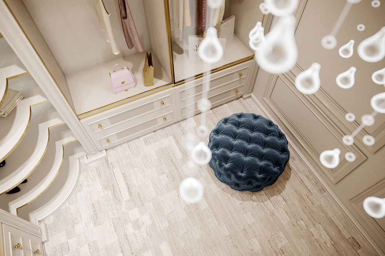 法式整体设计效果摒弃了传统复杂的法式线条及造型