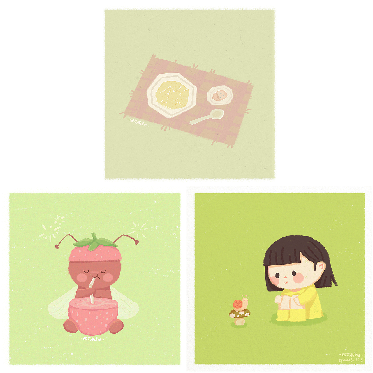 最近一组插画灵感小图