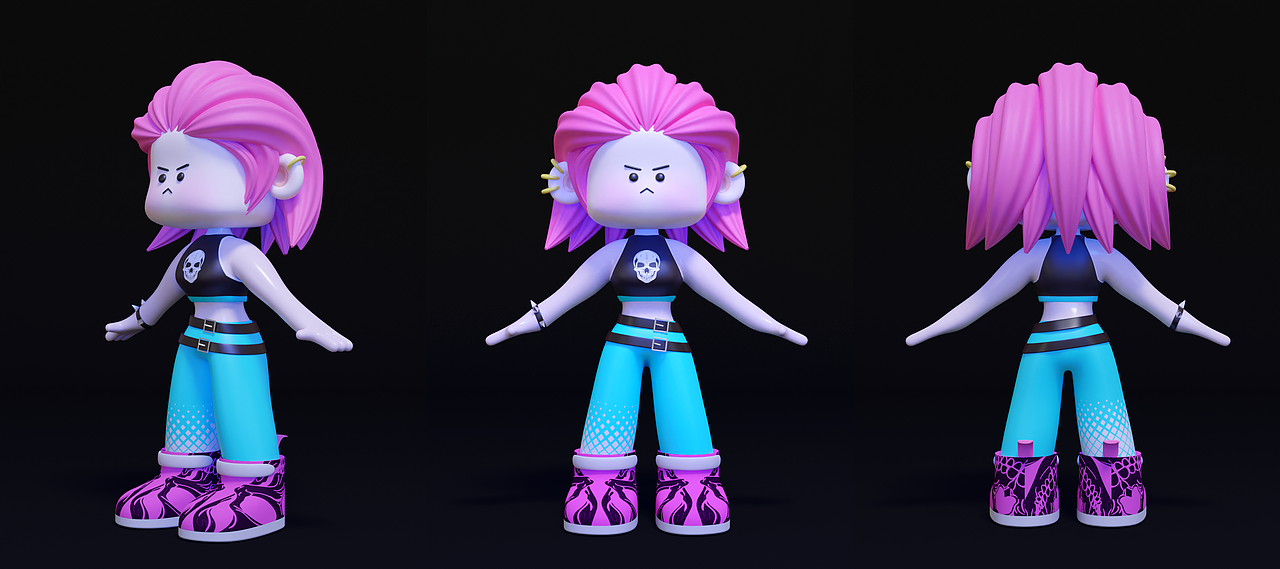 Blender IP建模练习（图ZMzE5MDQyMDA4） - 人物/生物 - 站酷设计师黄亮亮同学HLL原创素材 - 站酷ZCOOL