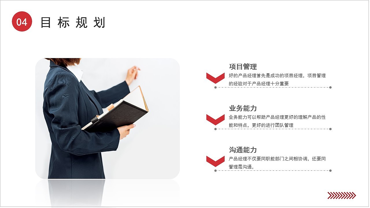 简洁红色企业年终述职报告工作汇报PPT模板