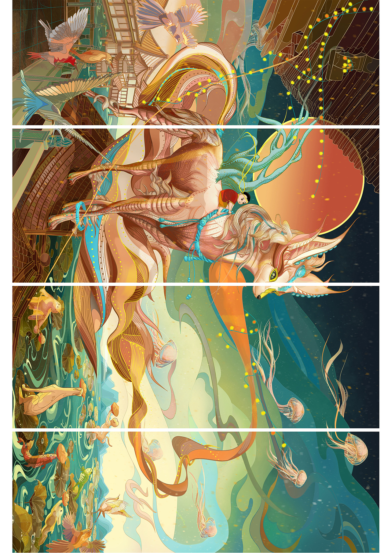 對(duì)聯(lián) - 當(dāng)康送財(cái) 乘黃賜福（圖ZMzI4MTc1ODc2） - 商業(yè)插畫(huà) - 站酷設(shè)計(jì)師塔上魚(yú)瞳原創(chuàng)素材 - 站酷ZCOOL