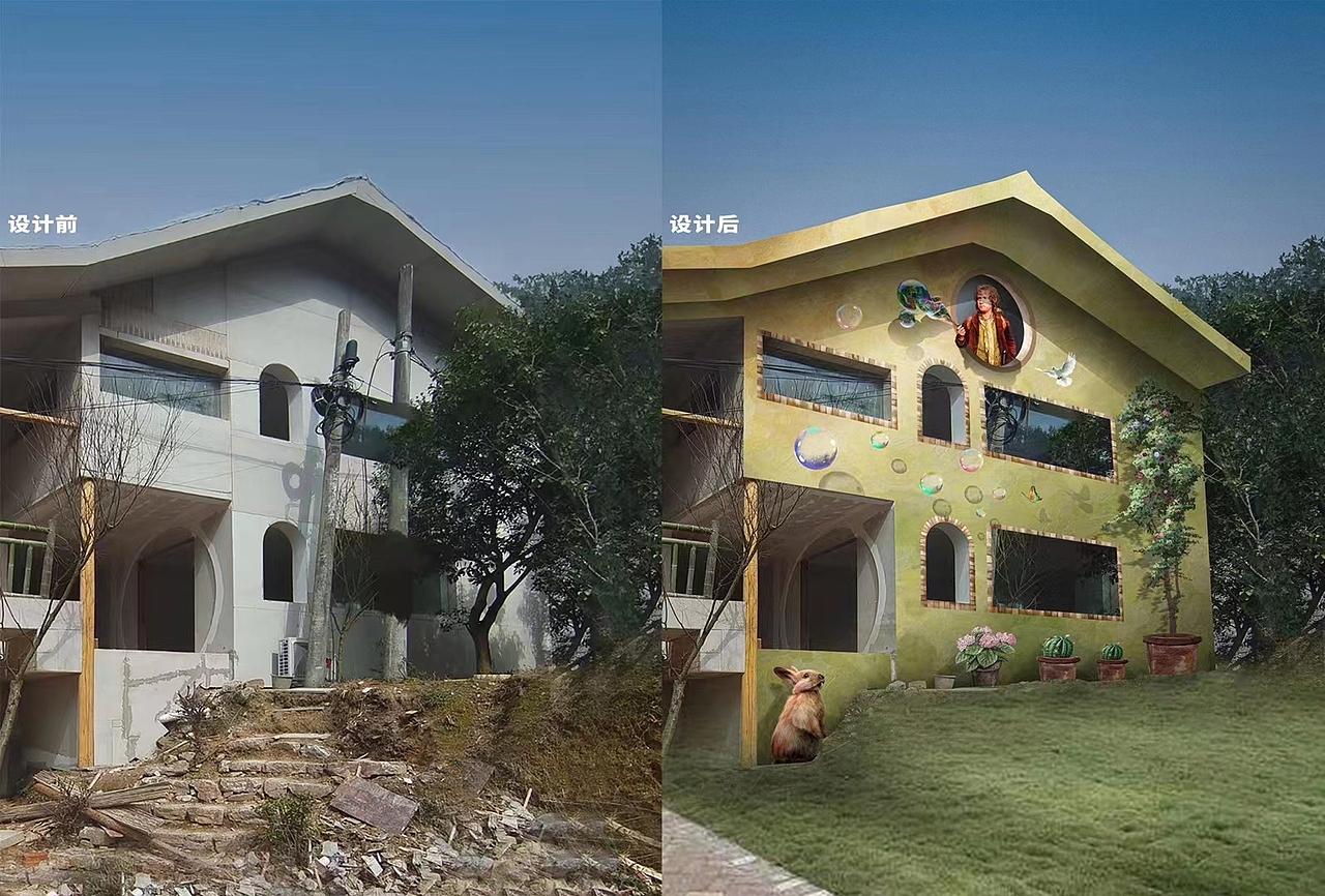 霍比特小镇特色景区墙绘设计全集（图ZMzE4MjE1NjUy） - 其他平面 - 站酷设计师王峥至创意艺术原创素材 - 站酷ZCOOL