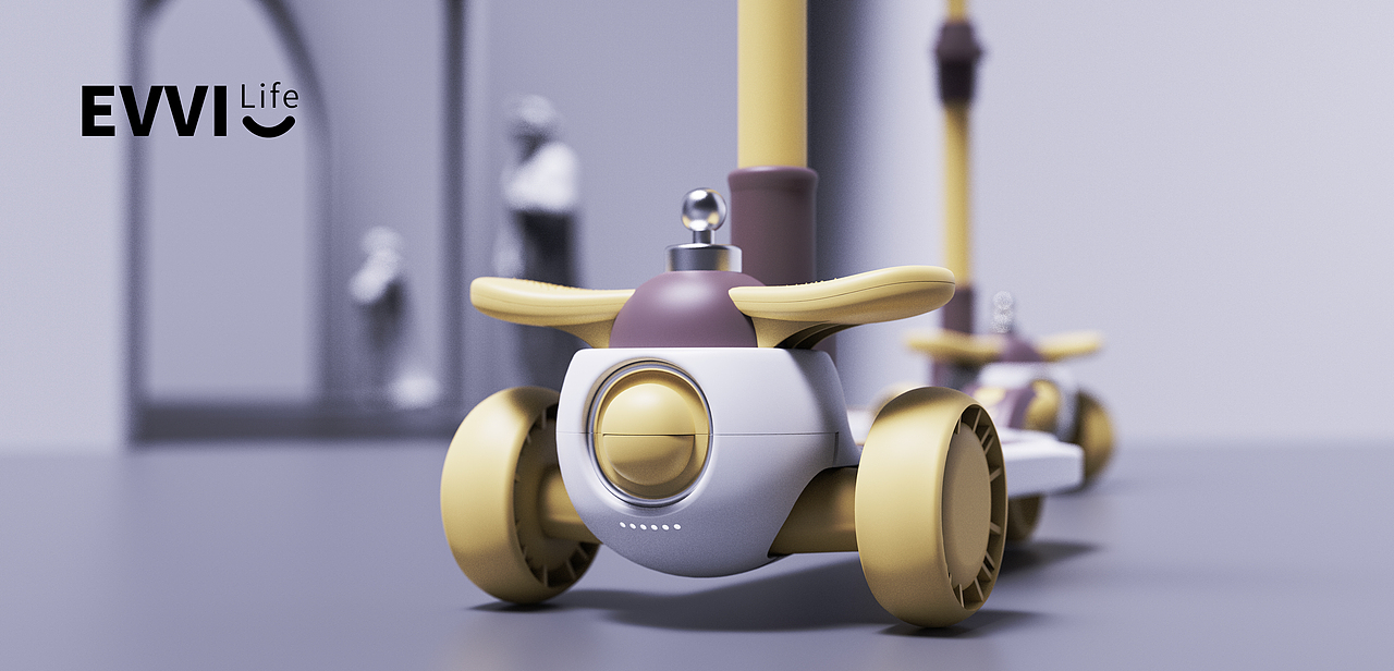 易维设计 | 儿童滑板车(小飞机)