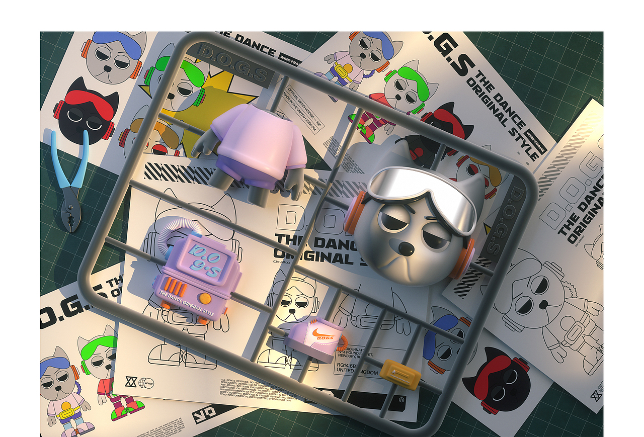 THE D.O.G.S周年纪念IP及周边（图ZMzEyNjQ1MzA0） - 其他三维 - 站酷设计师Papaya_Visual原创素材 - 站酷ZCOOL