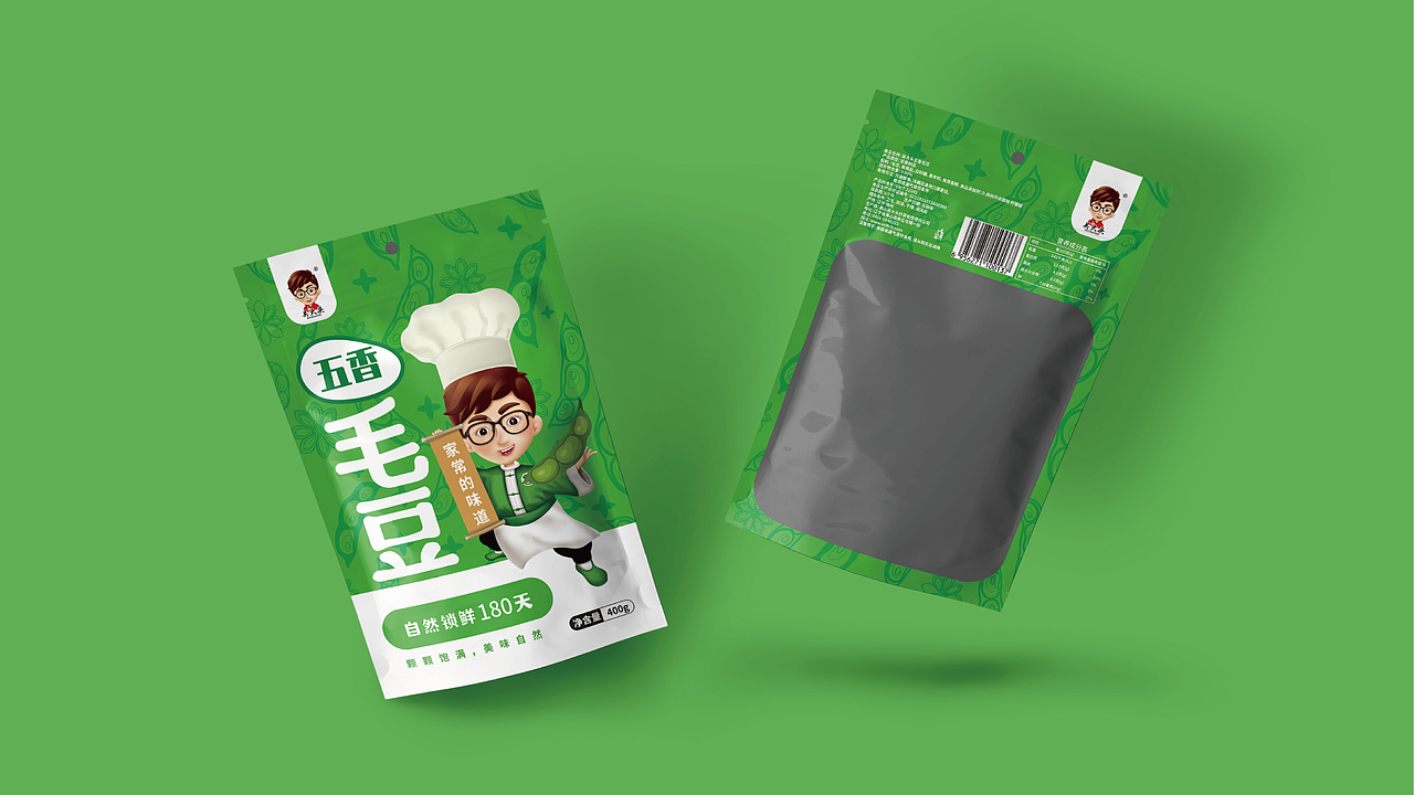 吴大头毛豆包装设计