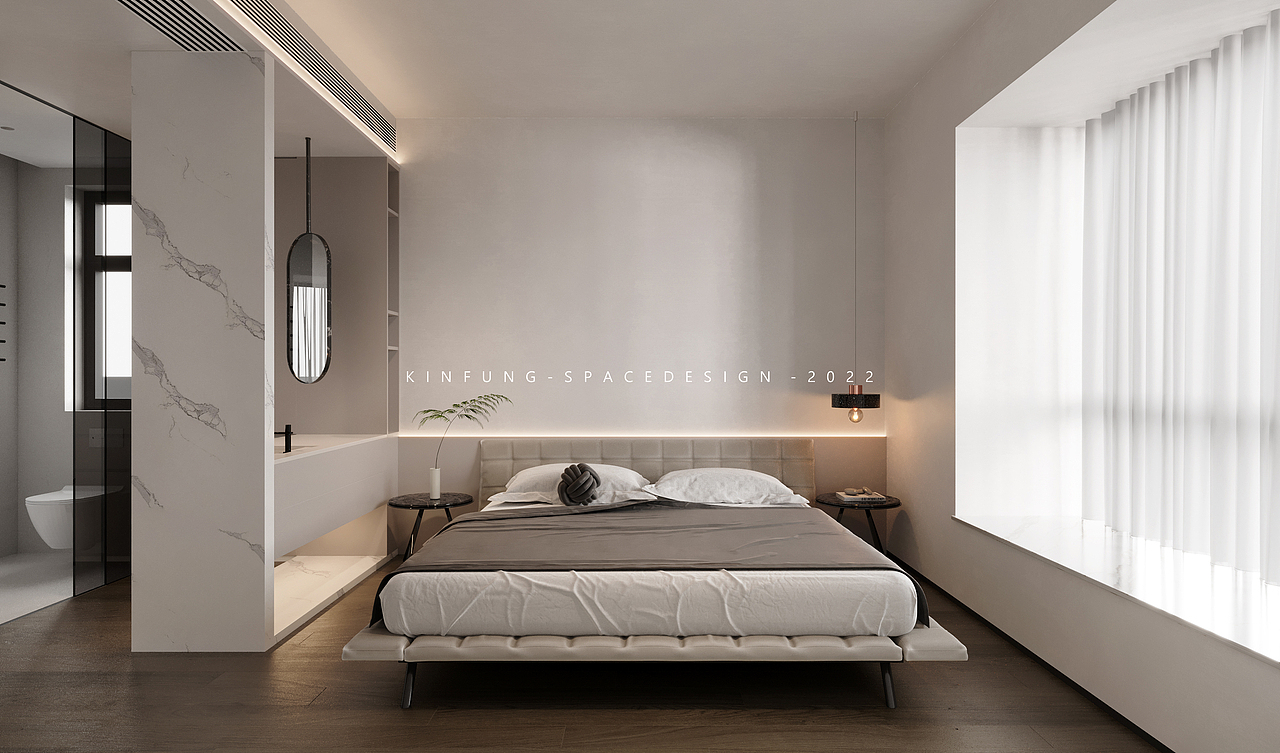 现代极简 | 98㎡ | 2居室（图ZMzI5NTE5NTY0） - 家装设计 - 站酷设计师KINFUNG很好看原创素材 - 站酷ZCOOL