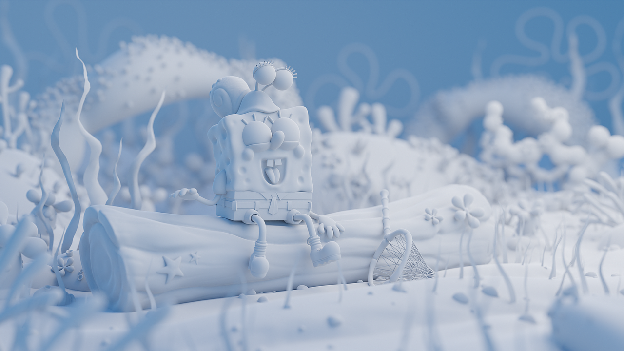 海绵宝宝三维卡通场景