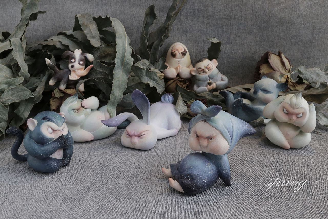 粘土丨手工自制丨不高兴系列