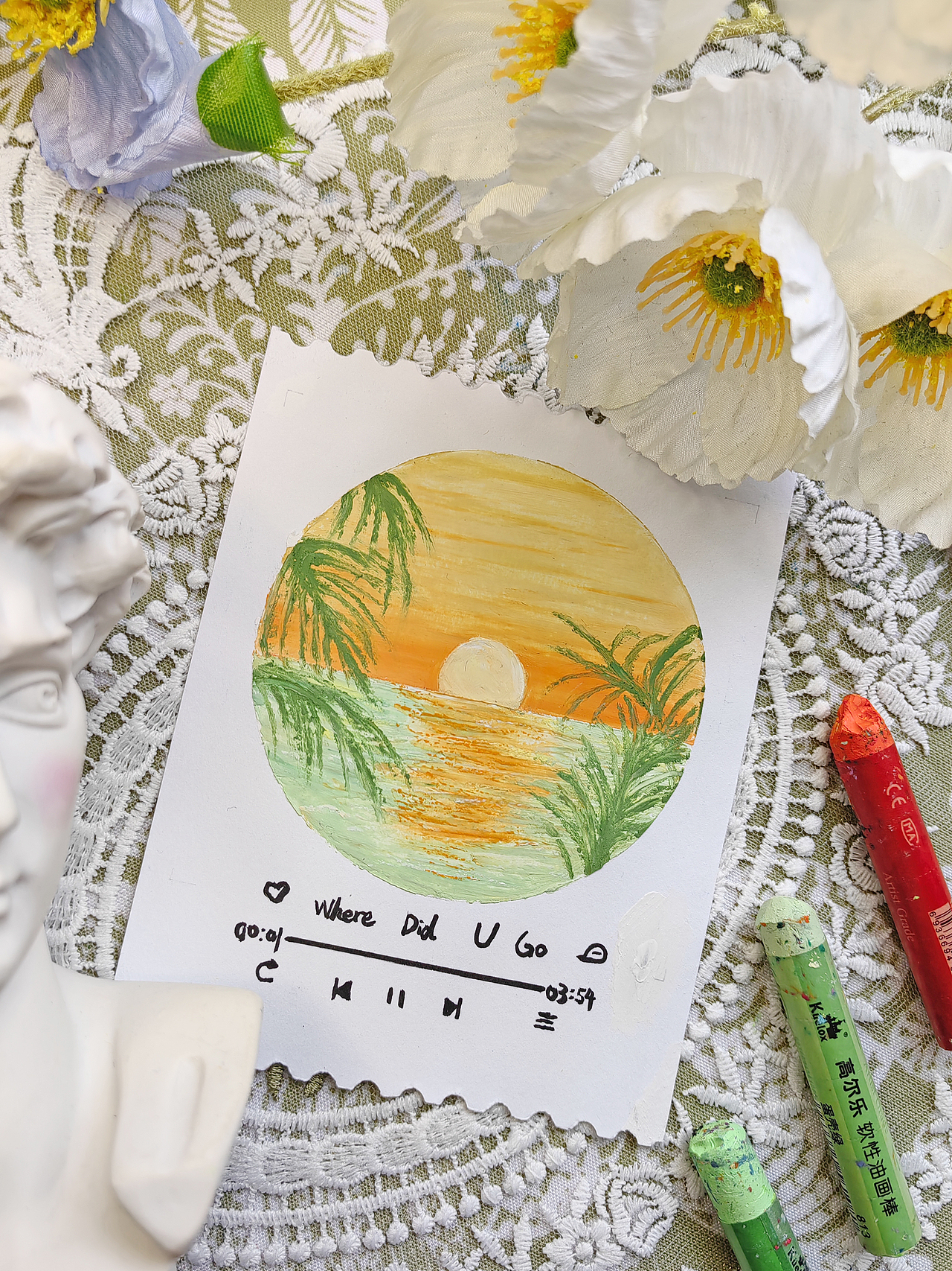 油画棒丨黄昏海岸