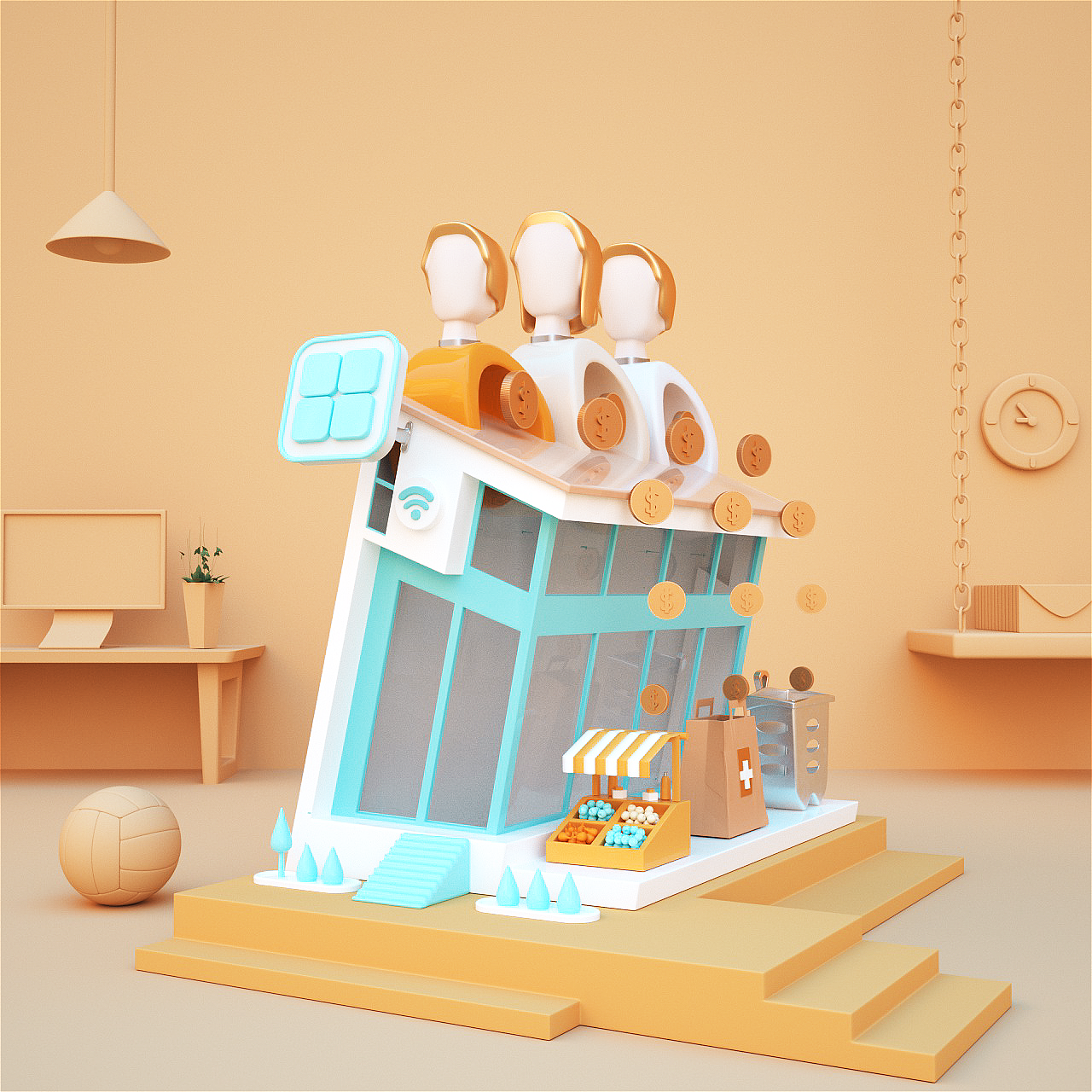 日常临摹练习-建模-4.1-4.17（图ZMjk3NTk2MjI4） - 其他三维 - 站酷设计师Lonzi原创素材 - 站酷ZCOOL