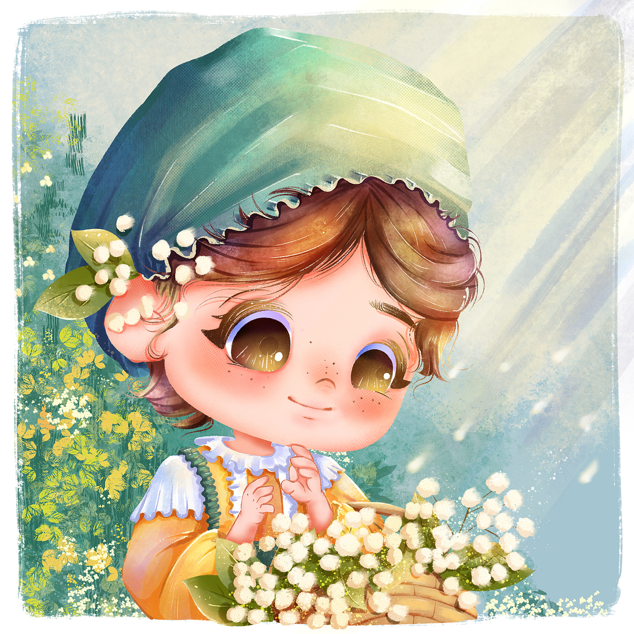 Q版十二月人物插画