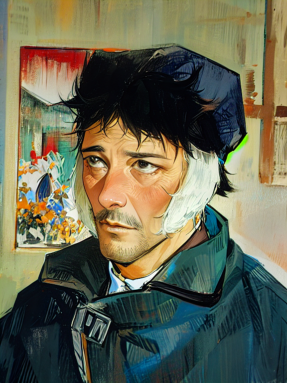 AI绘画丨梵高自画像二次创作(第二弹)