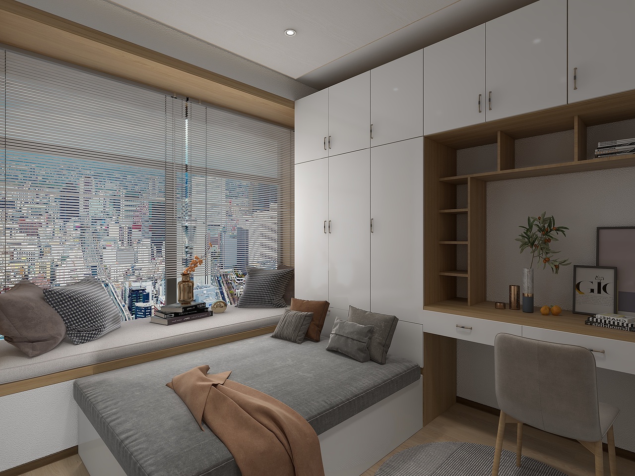 四川广元某小区109平方户型现代新中式混搭