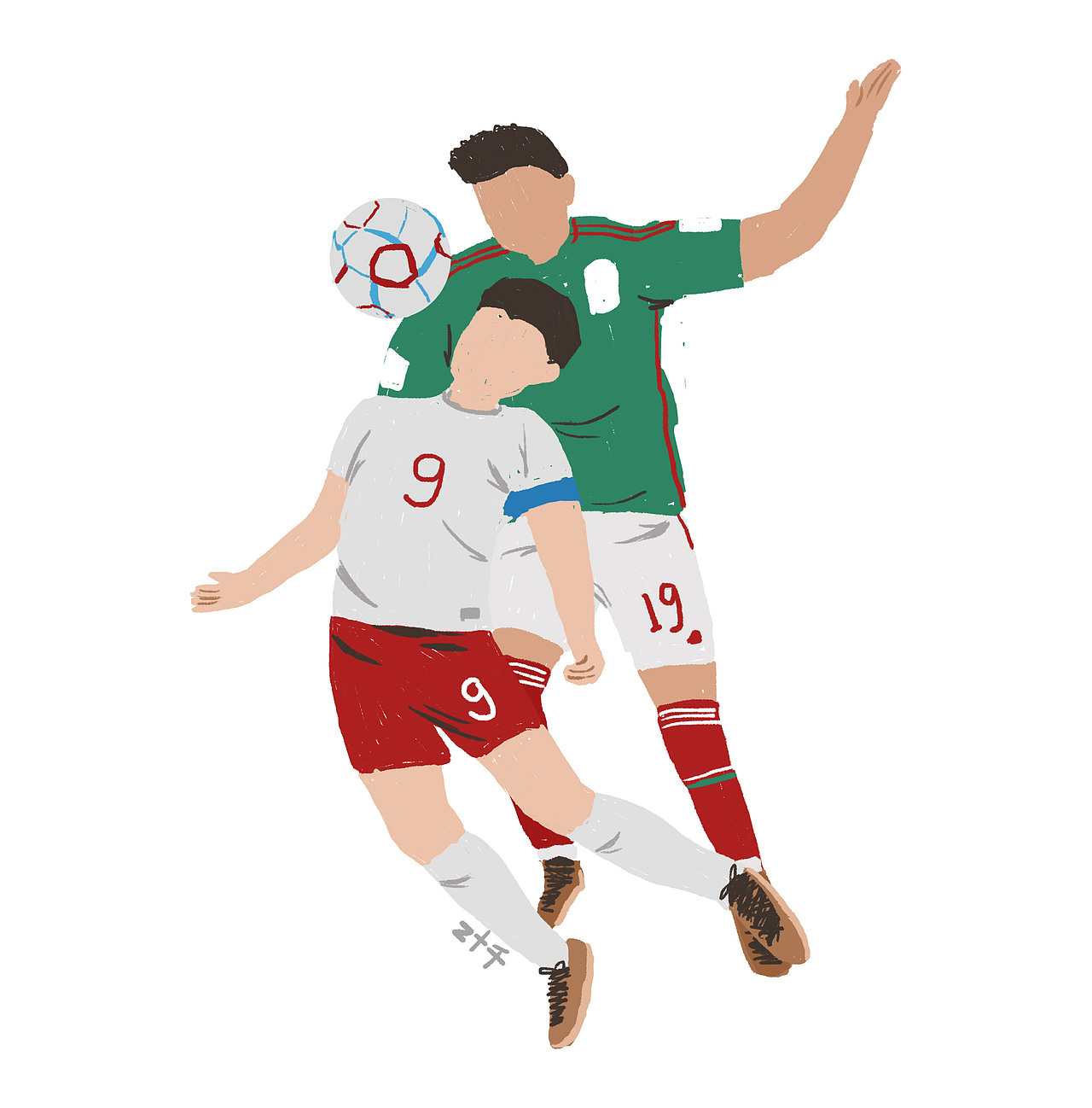 【手绘速写打卡】03-速写世界杯（图ZMzIzNjk2MjIw） - 商业插画 - 站酷设计师z十千原创素材 - 站酷ZCOOL