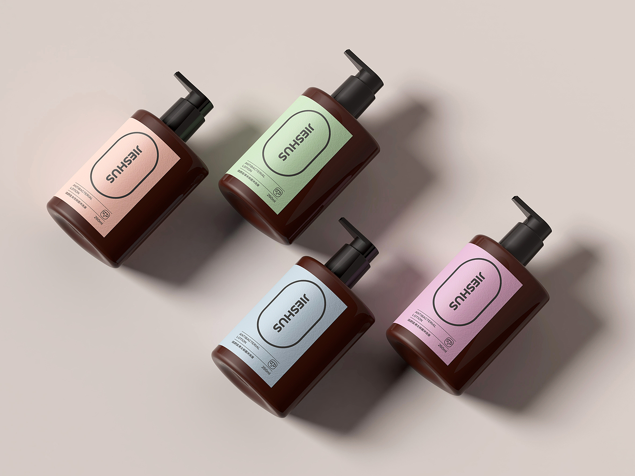 JIESHUS洁舒爽品牌LOGO、瓶器、产品包装方案设计