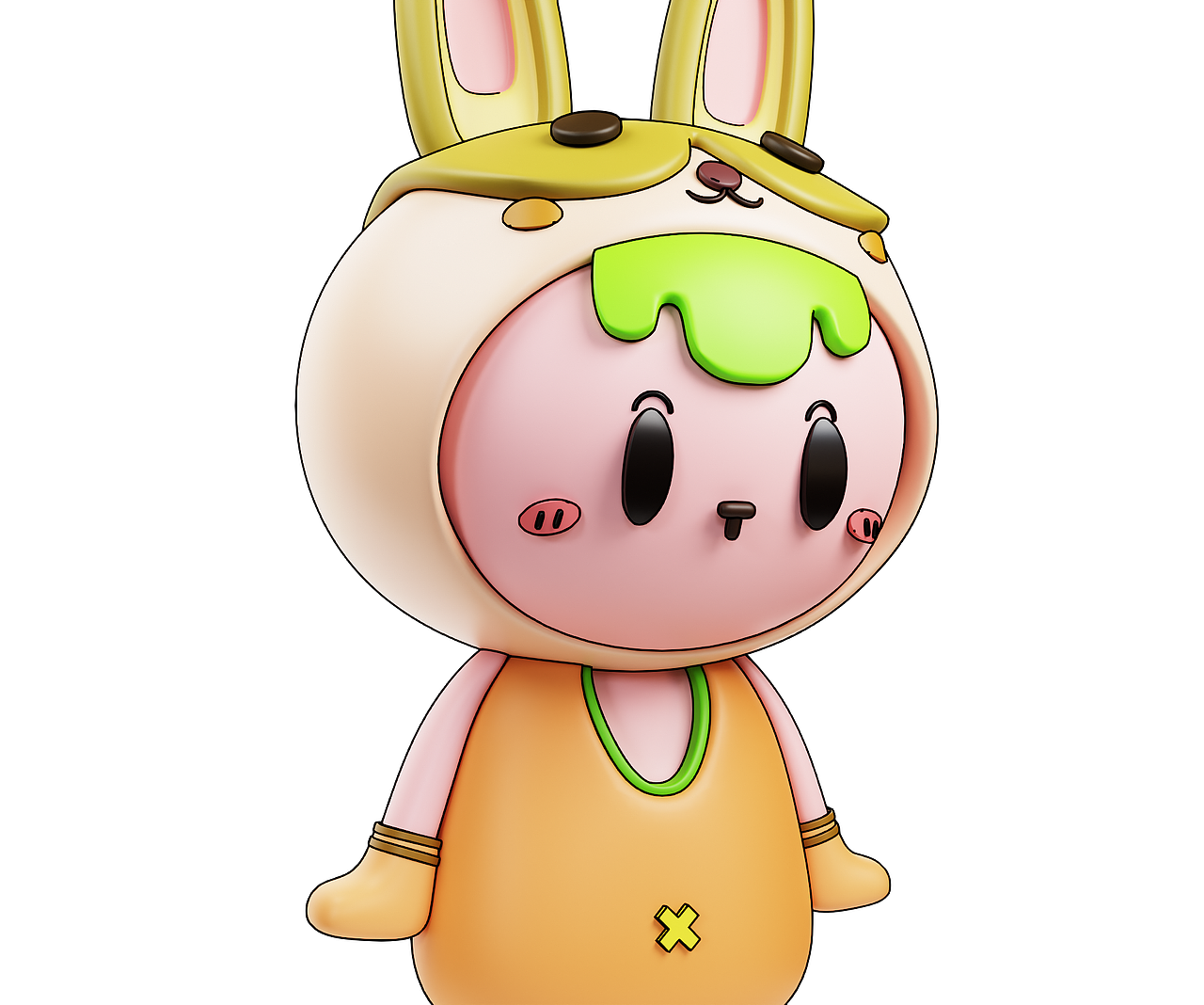 blender-卡通蜡笔小兔子