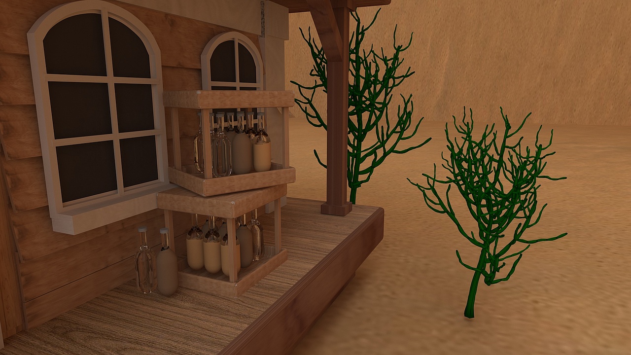 沙漠小屋（图ZMjk2NDg0Njc2） - 建筑/空间 - 站酷设计师小结巴panda原创素材 - 站酷ZCOOL