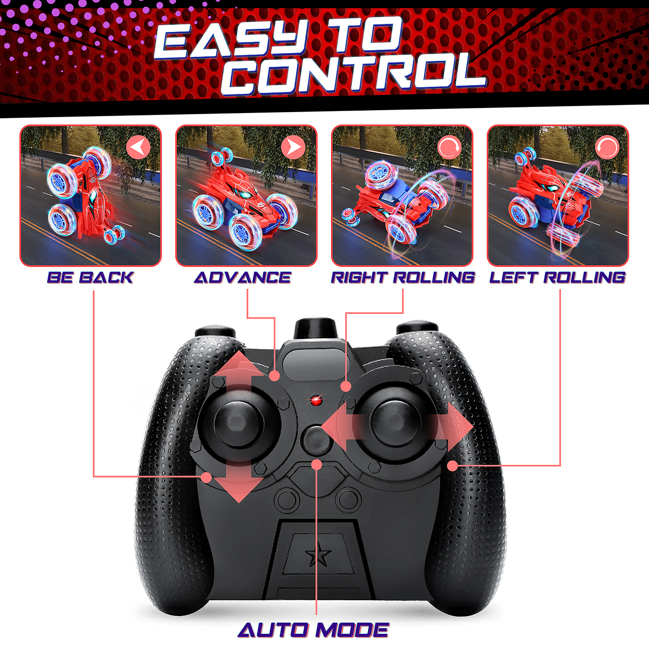 亚马逊蜘蛛侠玩具车主图A+