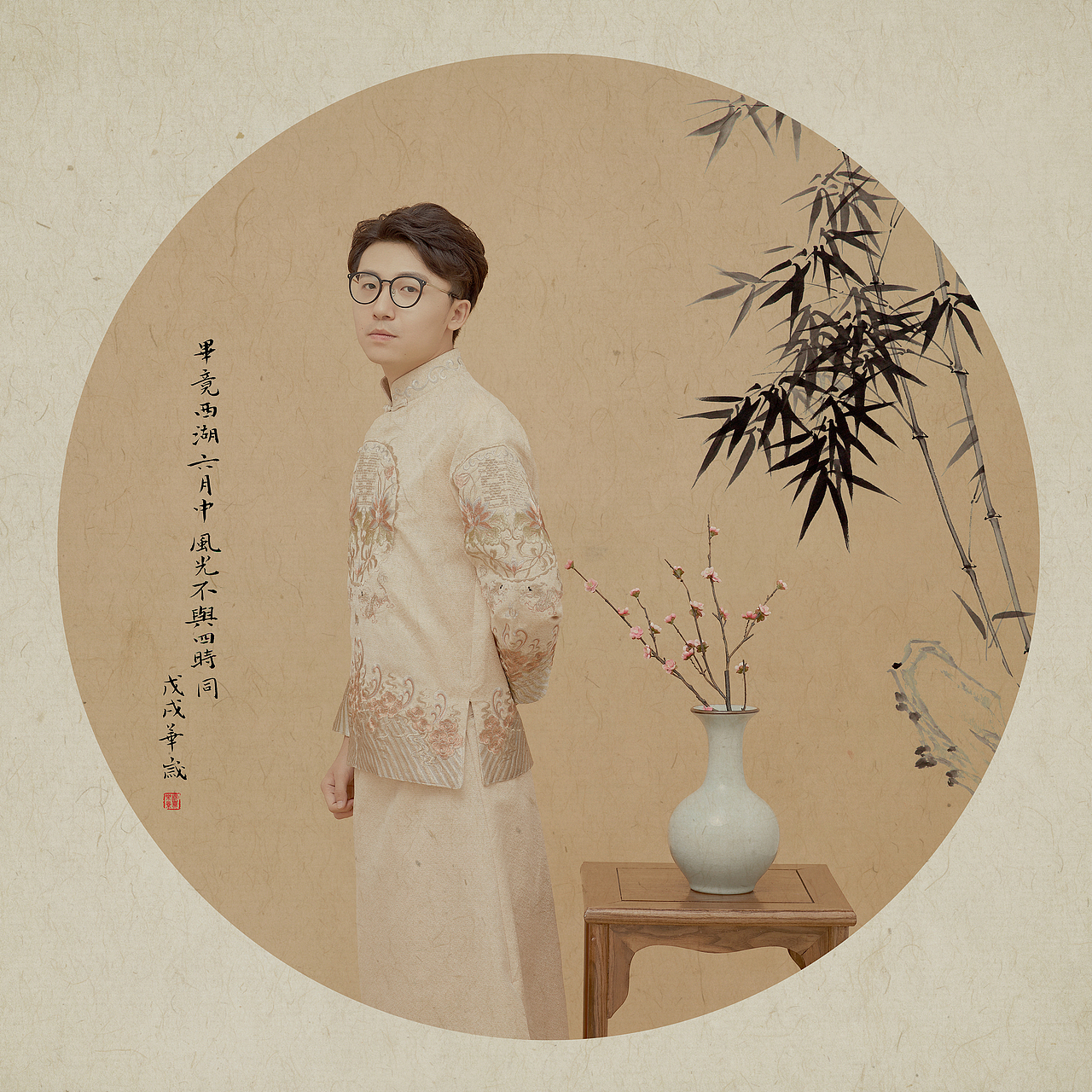 新颖的工笔画婚纱照,备婚一定要拍的风格