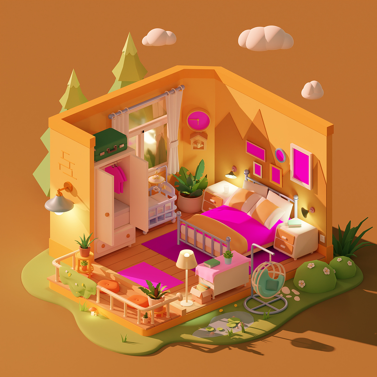 小房间blender（图ZMzM1NjQ4MDI4） - 建筑/空间 - 站酷设计师胡小阿原创素材 - 站酷ZCOOL