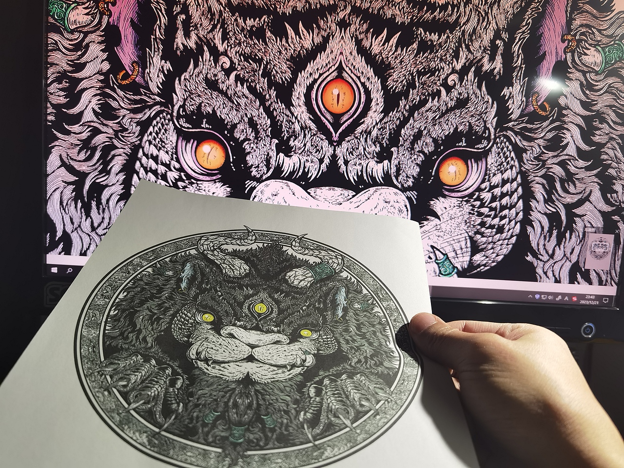 2023.12.22毣柞山海-西山经-图标-兽首（图ZMzU4MTM4OTY0） - 创作习作 - 站酷设计师毣余1980原创素材 - 站酷ZCOOL