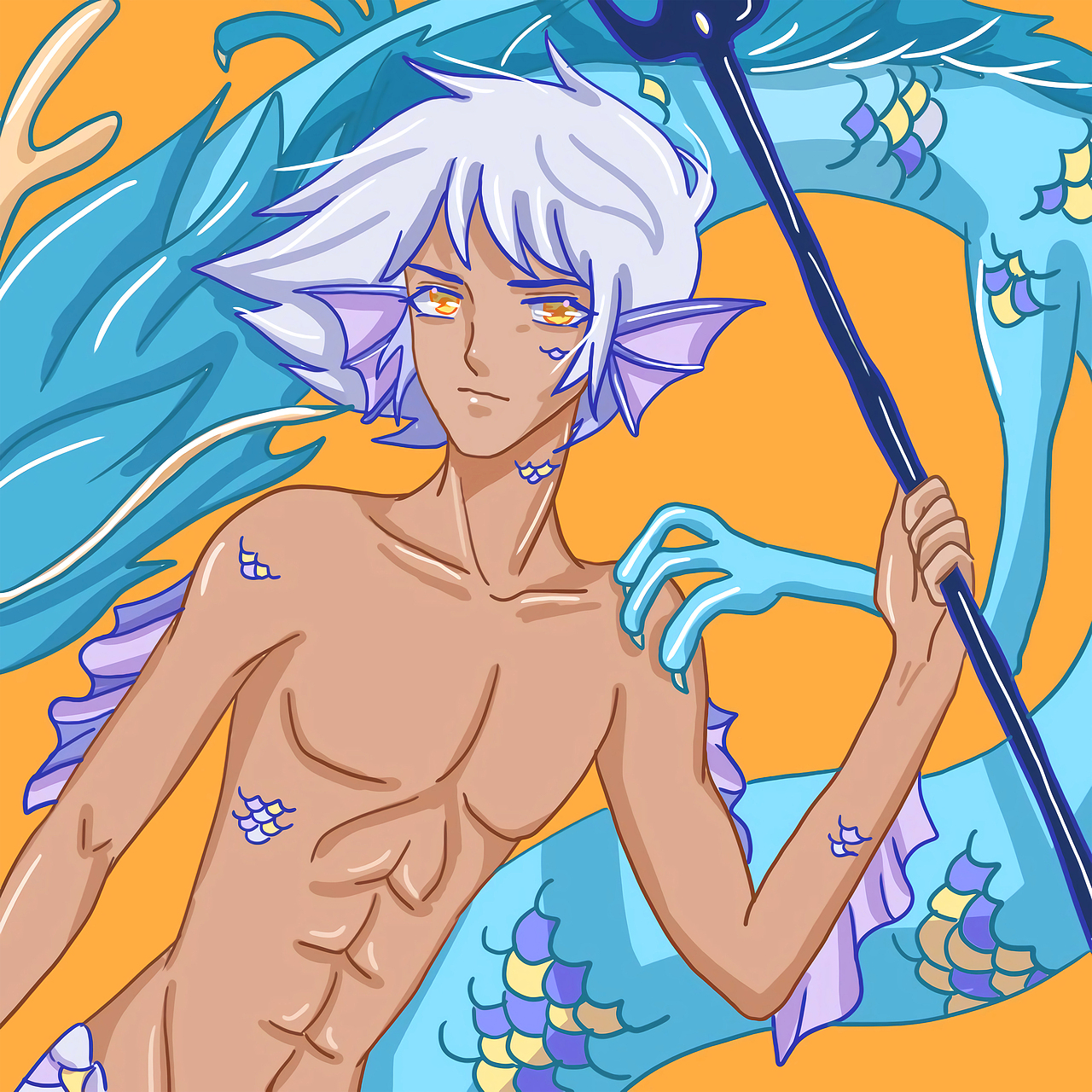 碧海人鱼（图ZMzIxODI3MTYw） - 艺术插画 - 站酷设计师小阿绯原创素材 - 站酷ZCOOL