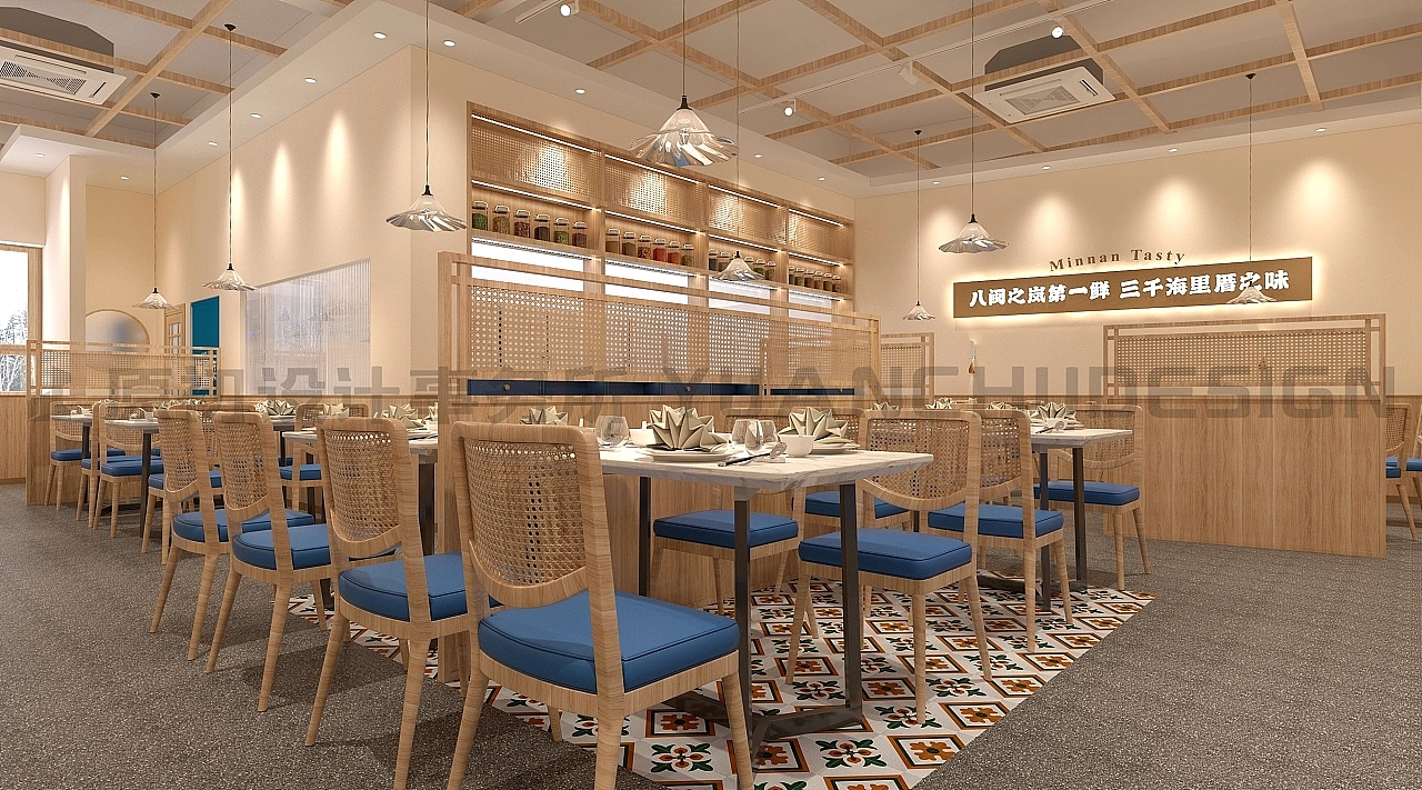 厦门 店面装修室内空间餐厅设计 闽南海鲜锅民间农家菜（图ZMzU4NTU0NTk2） - 酒店餐饮设计 - 站酷设计师葉文濤VictorYeh原创素材 - 站酷ZCOOL