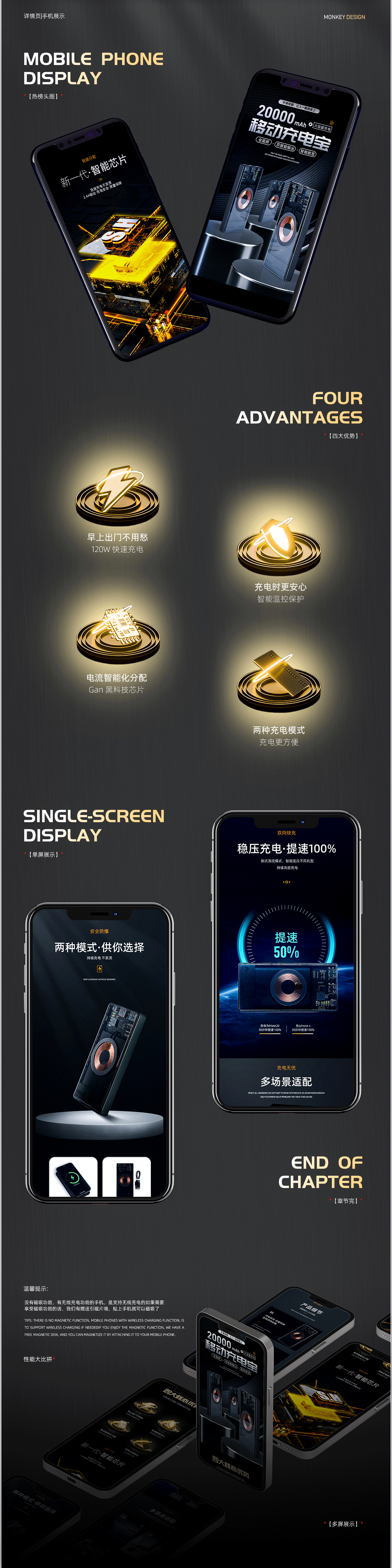 *Monkey Design*无线充电宝详情页