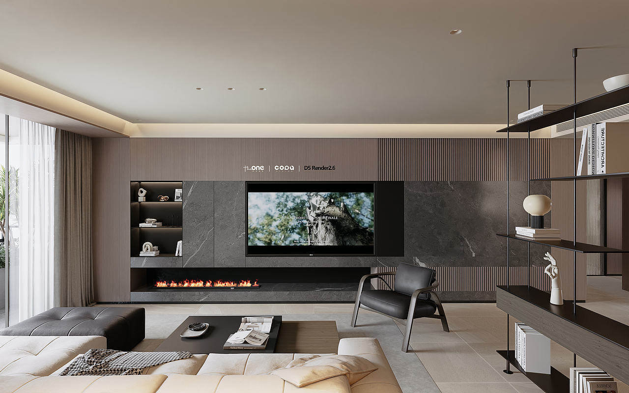 D5渲染器意式简约空间表现