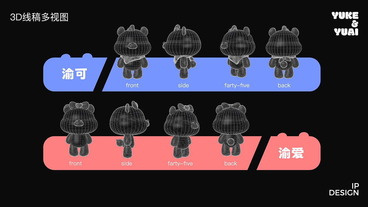 未中标作品 | 美的空调渝可渝爱熊猫卡通形象设计