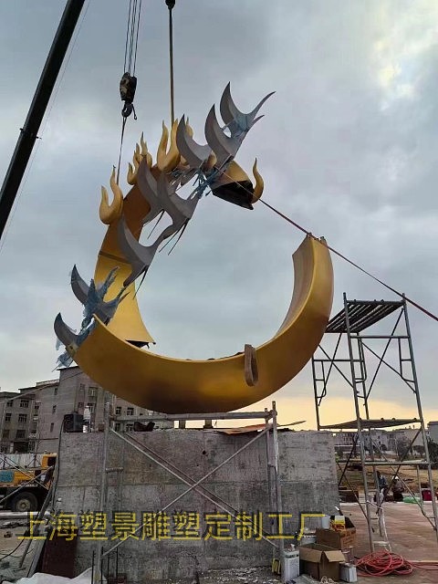 一行白鸽飞圆圈不锈钢雕塑 飞鸟抽象雕塑定制