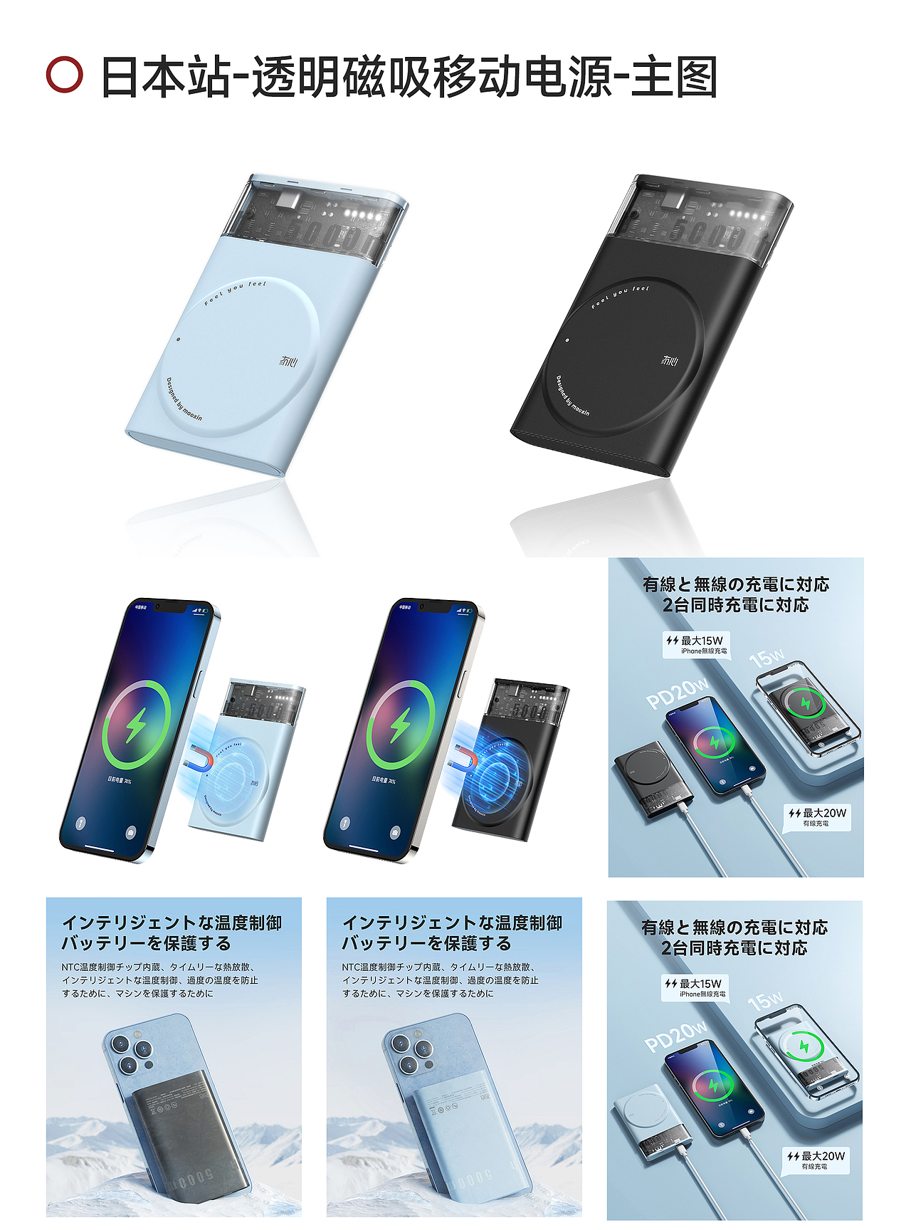 亚马逊平台 I 充电宝副主图A+