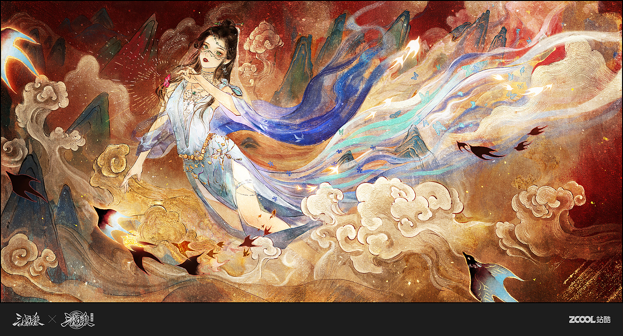 三国杀张嫙刺绣皮肤设计