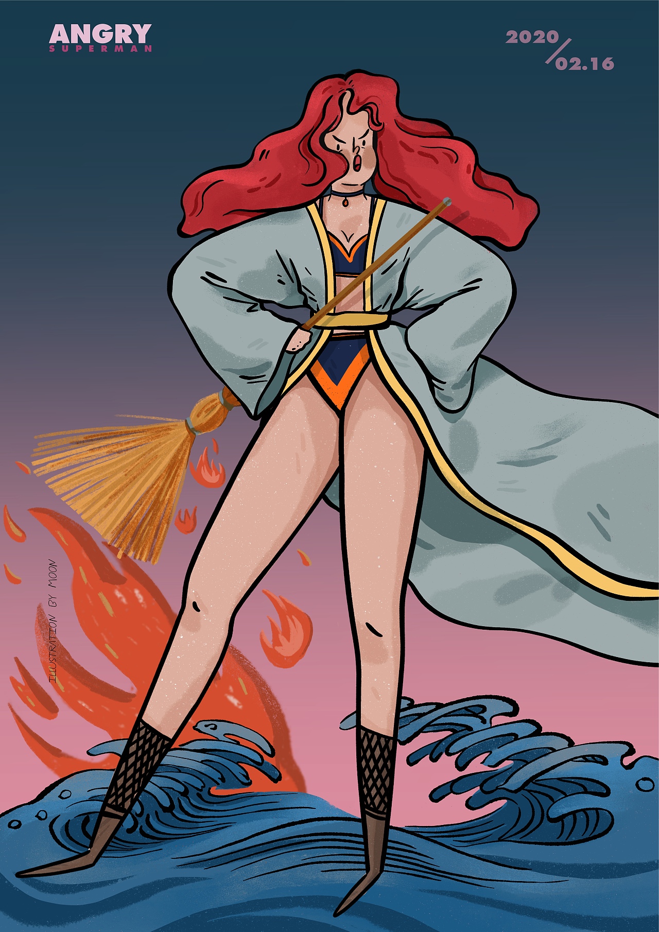 月亮Jiamino--“74天”之系列一（图ZMzE0NDYyMzI4） - 艺术插画 - 站酷设计师木丁插画工作室原创素材 - 站酷ZCOOL