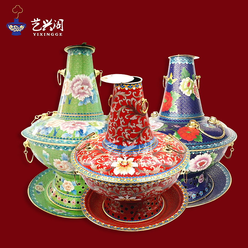 景泰蓝铜火锅（图ZMzE1ODI1NDQ0） - 品牌 - 站酷设计师阿桦桦桦原创素材 - 站酷ZCOOL