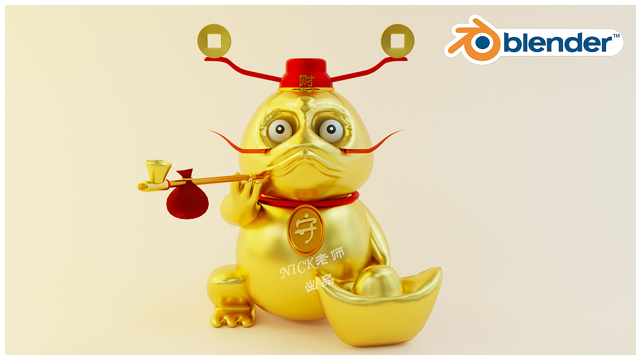 《金二爷》Blender雕刻作品（图ZMzE4ODU1NzQw） - 人物/生物 - 站酷设计师Nick老师原创素材 - 站酷ZCOOL