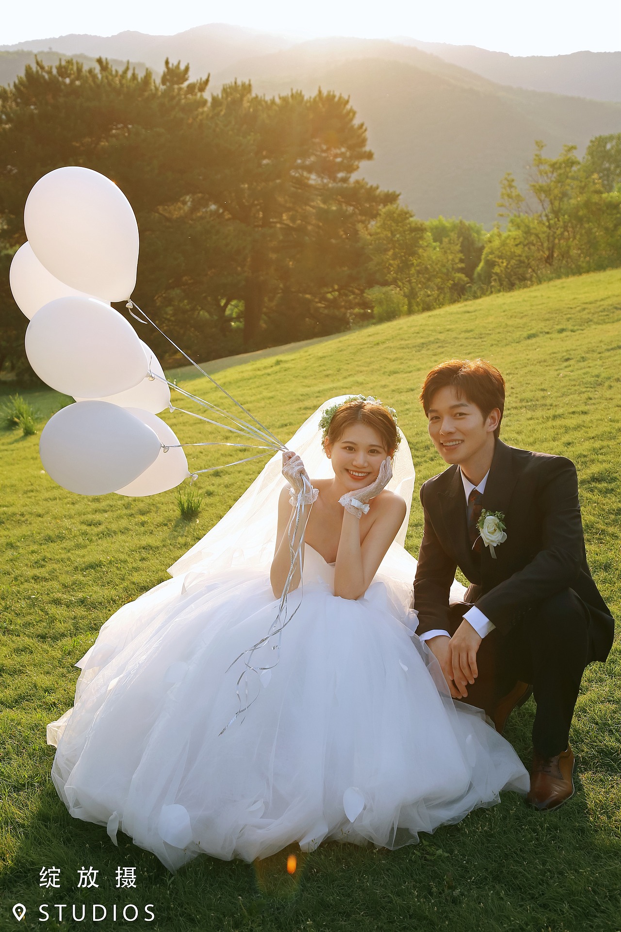 被说是甜到掉牙的草坪婚纱照 | 森系