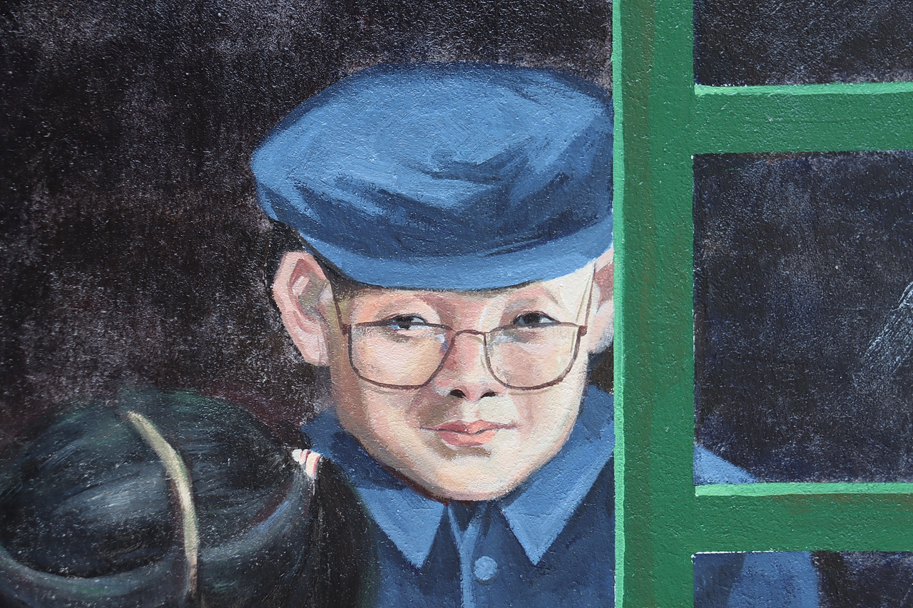 8090后回忆老照片壁画创作