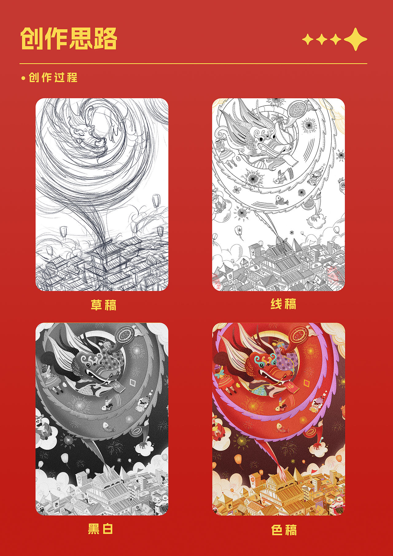 龙年插画设计（图ZMzYxMjk2Njg0） - 商业插画 - 站酷设计师睦纳住了原创素材 - 站酷ZCOOL