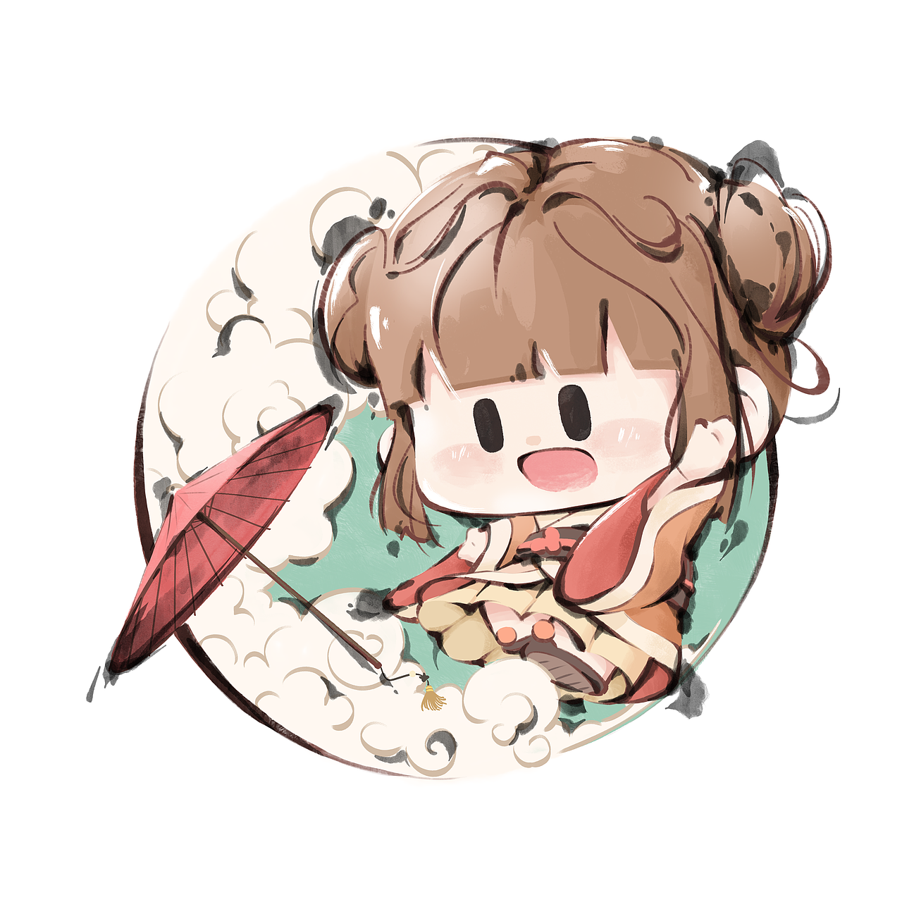 可爱水墨画（图ZMzcwMzUzMTM2） - 创作习作 - 站酷设计师Mr丶钢铁直男原创素材 - 站酷ZCOOL