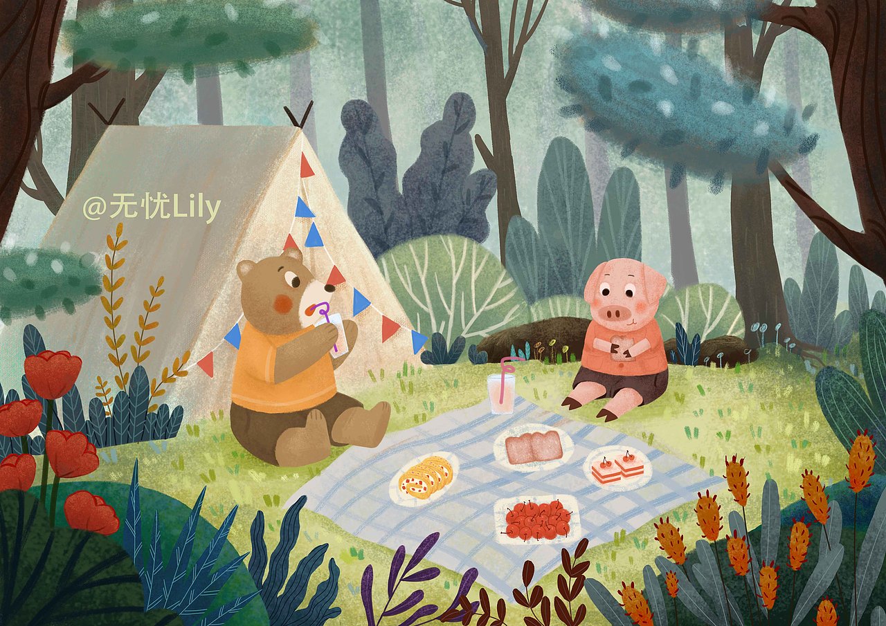 熊熊的朋友系列4（图ZMzQzNzgzNzY0） - 儿童插画 - 站酷设计师无忧Lily原创素材 - 站酷ZCOOL