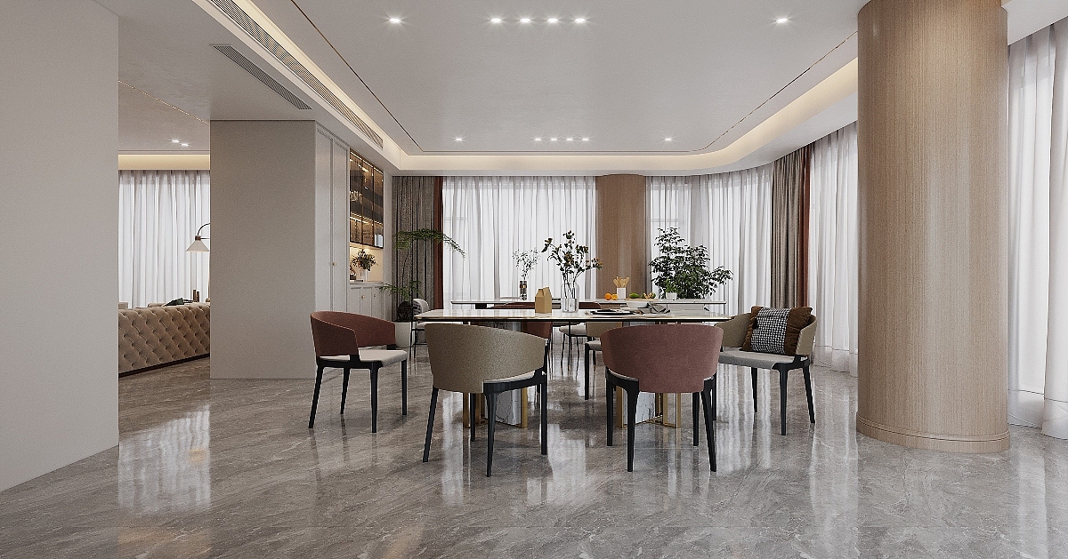 简欧极简轻奢风格效果图表现