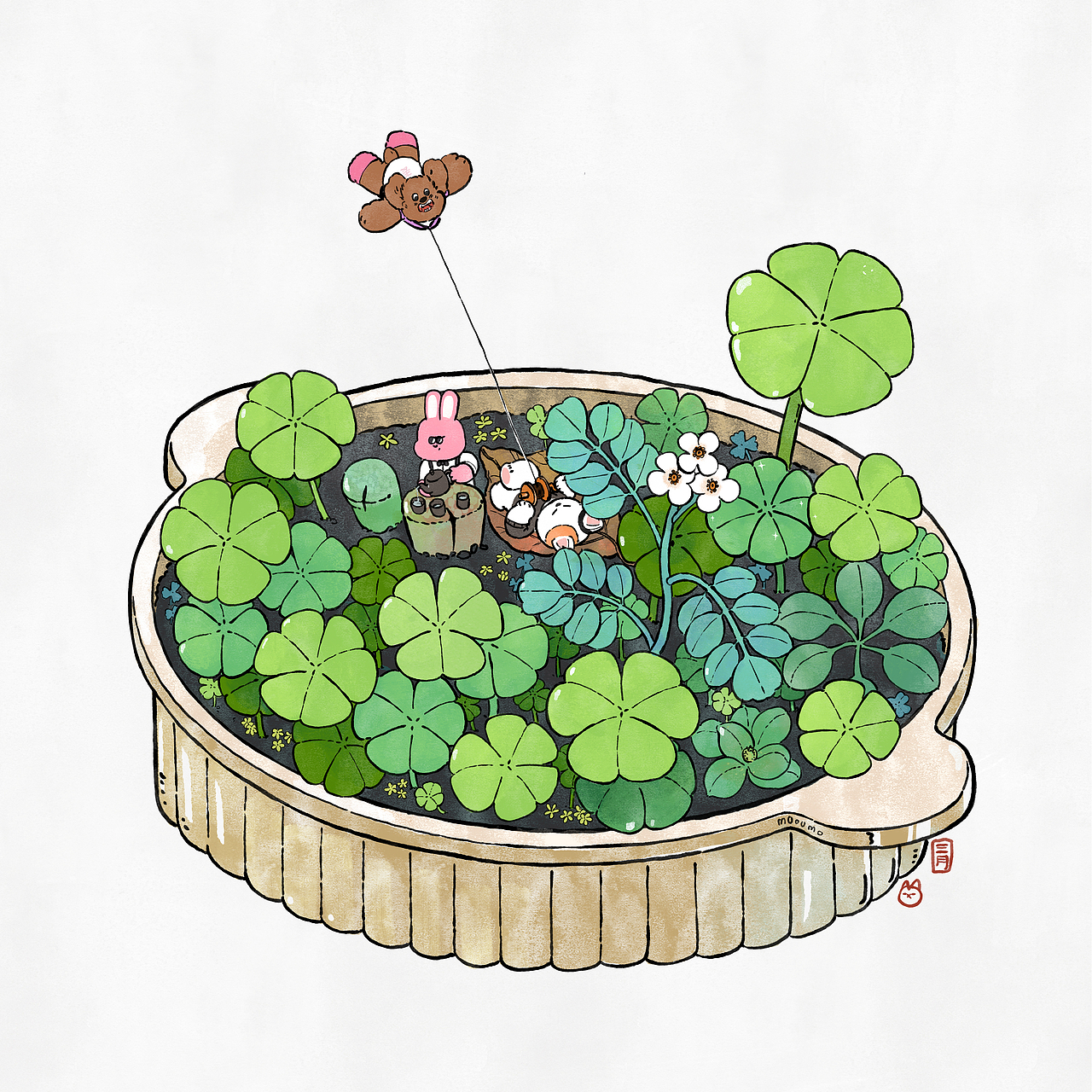 花花主题12个月插画（图ZMzI3MDE5NTMy） - 艺术插画 - 站酷设计师mooumo小粒猫友原创素材 - 站酷ZCOOL