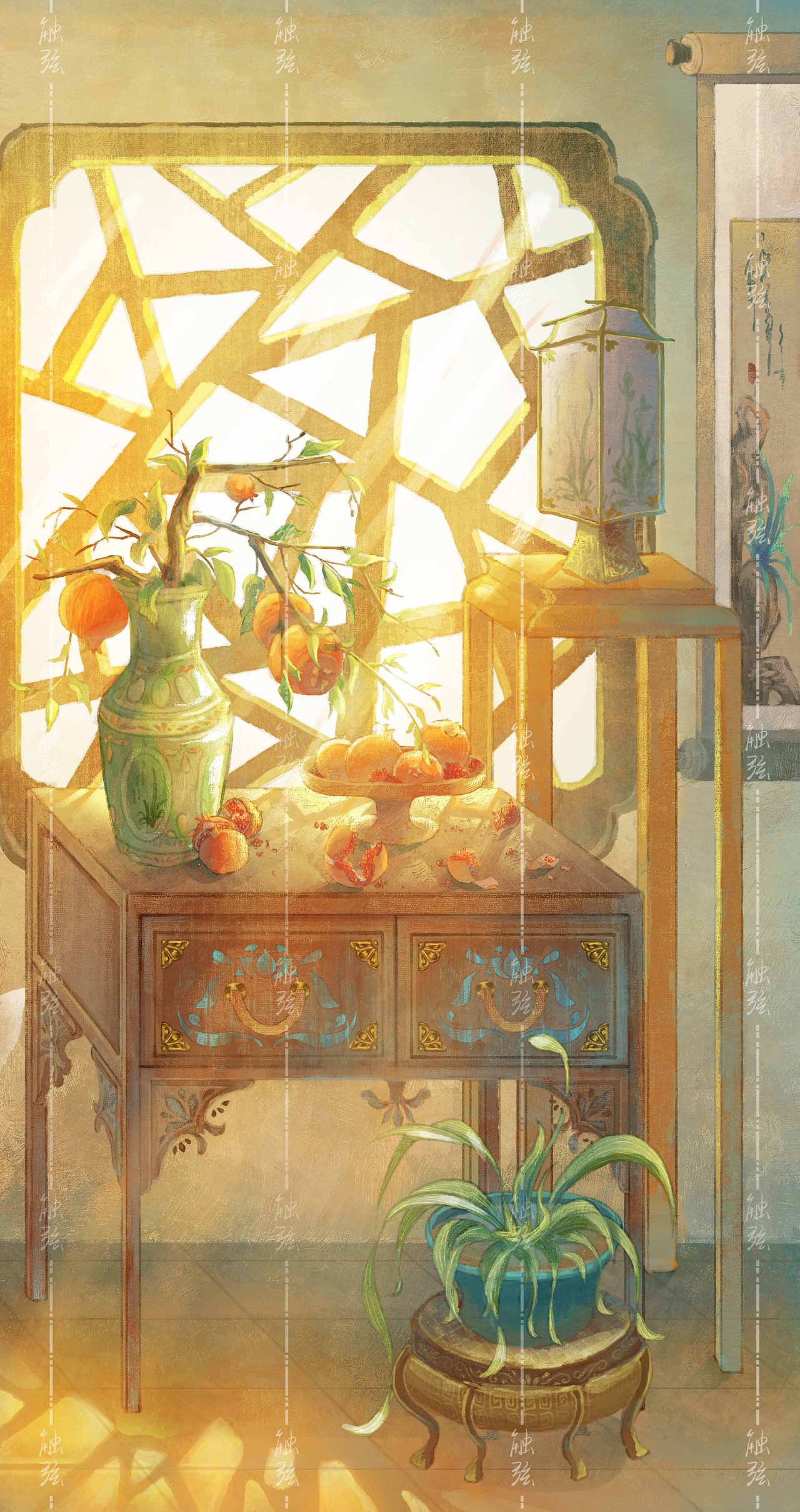 室内场景（图ZMzM3MzUwNjIw） - 商业插画 - 站酷设计师触弦原创素材 - 站酷ZCOOL