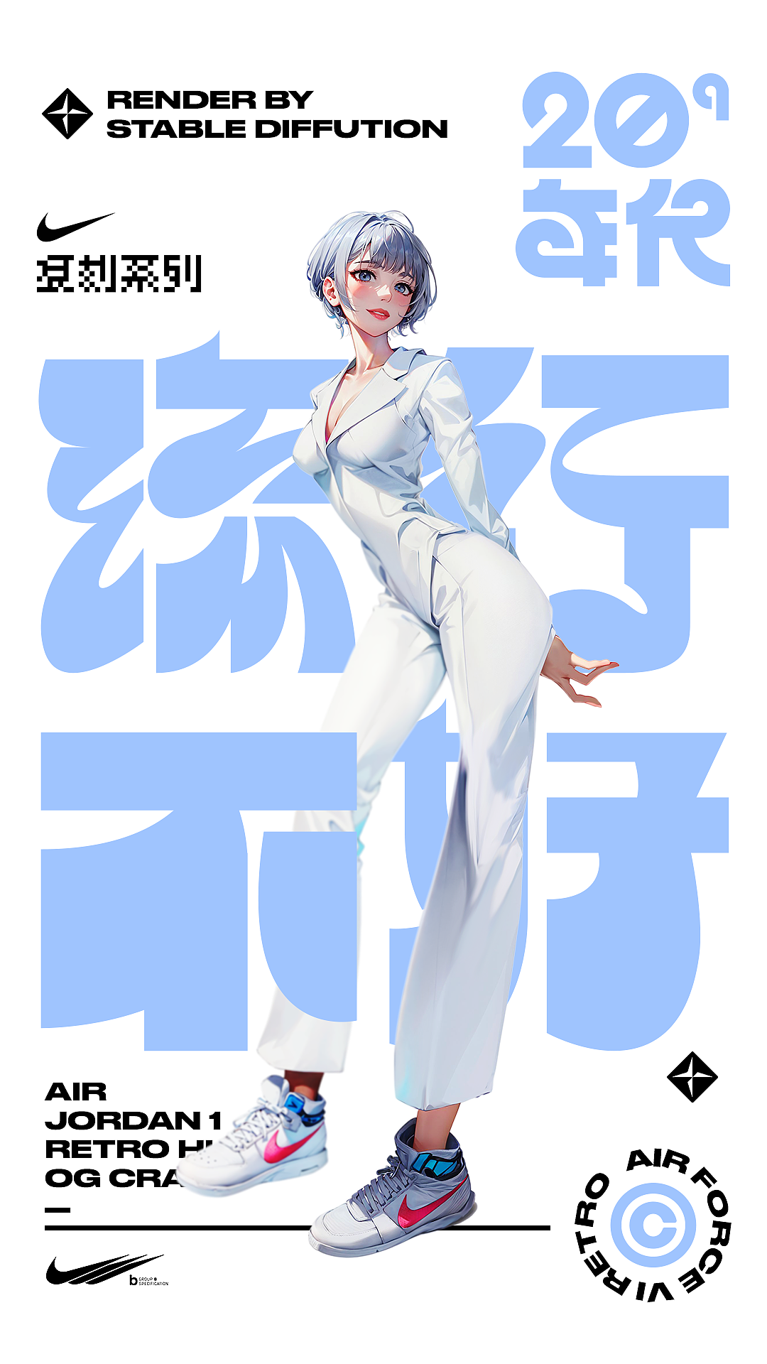 NIKE复刻系列携20年代女团,演绎“不做”主题系列海报