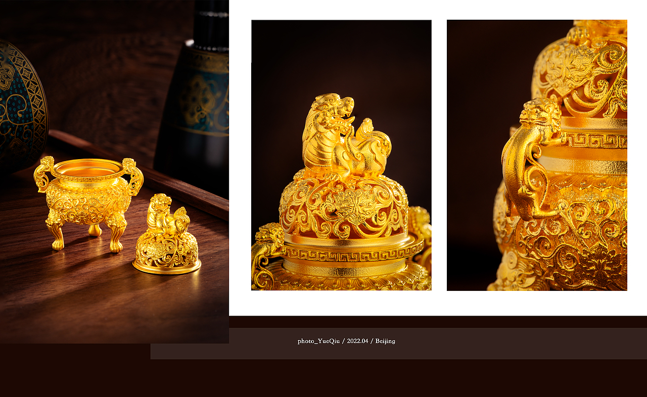 珠宝 黄金 摄影 静物摄影 香炉