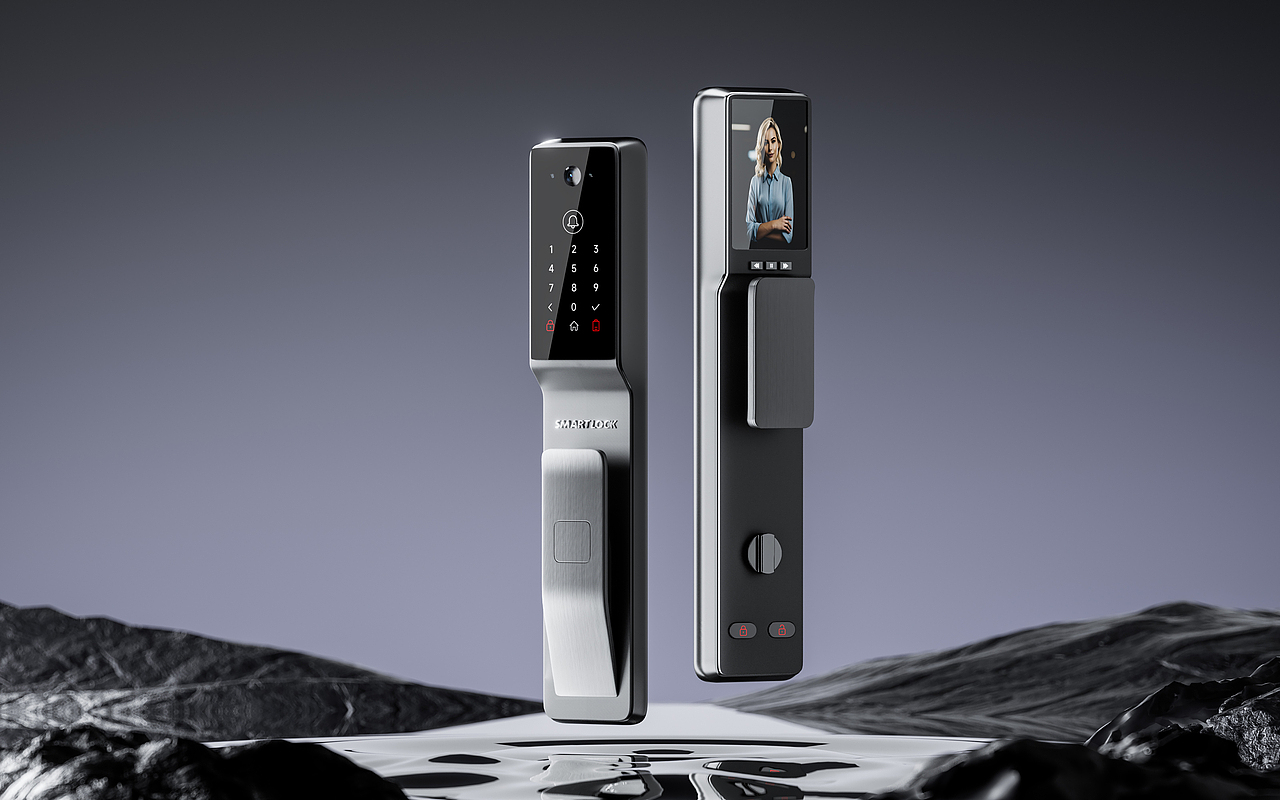 智能门锁 建模渲染