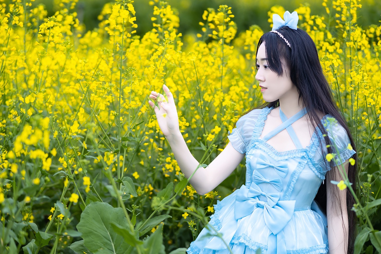 深圳光明小镇欢乐田园油菜花唯美人像