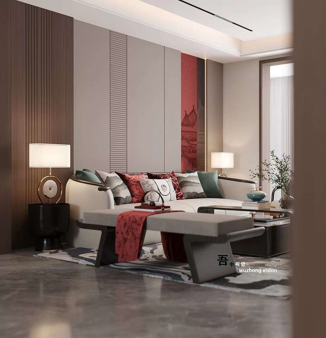 吾中视觉设计——新中式客餐厅